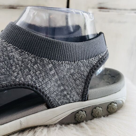 Therafit Gray Stretchy Slip on Comfort Sandals Walking Shoes Womens Size 9.5-10 - Picture 3 of 8